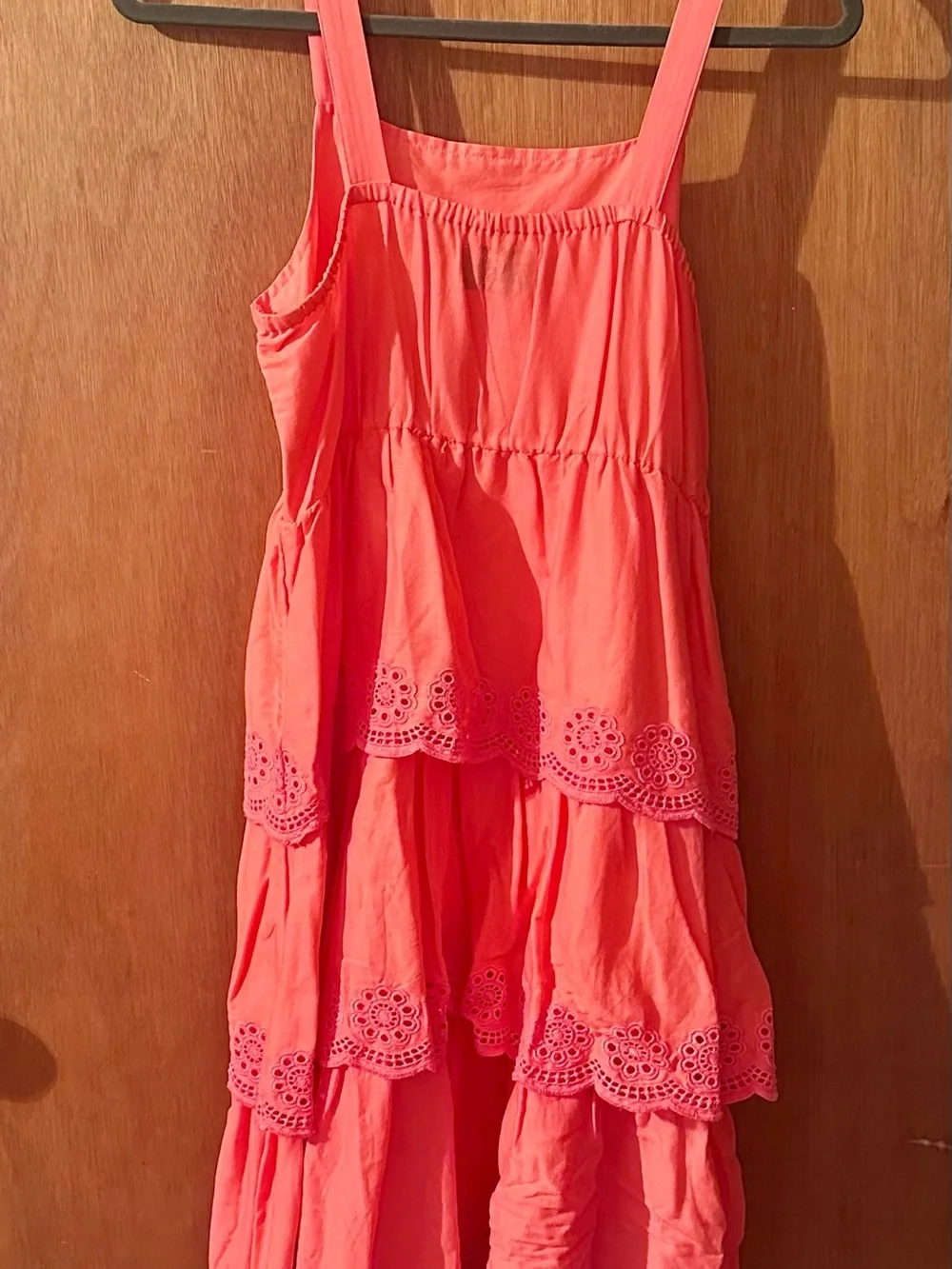 Girls CORAL Tiered Eyelet Dress by Old Navy